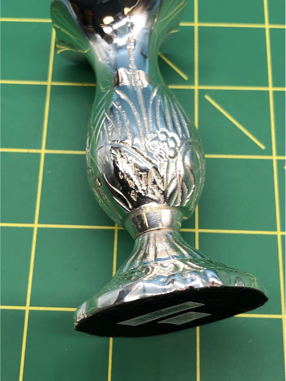 Two's Company Metal Bud Vase Silver Trumpet Floral Small Decorative Home Decor
